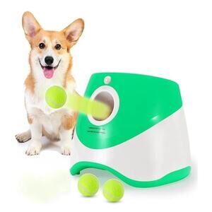 Automatic Ball Launcher for Dogs, USB Rechargeable Ball Thrower, 10-30 Ft